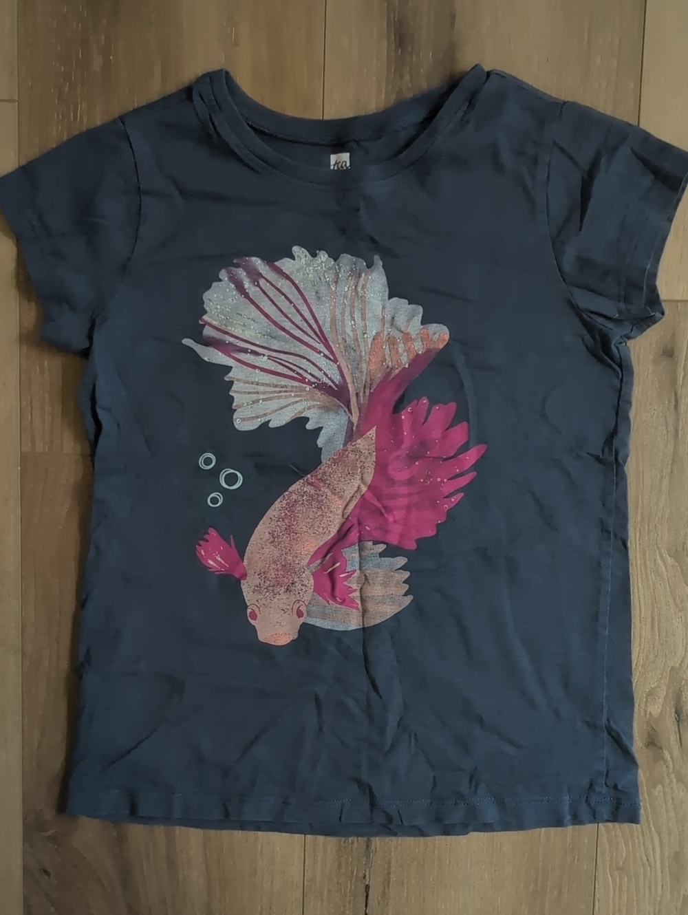 Tea Collection Graphic Tee With Pink Betta Fish